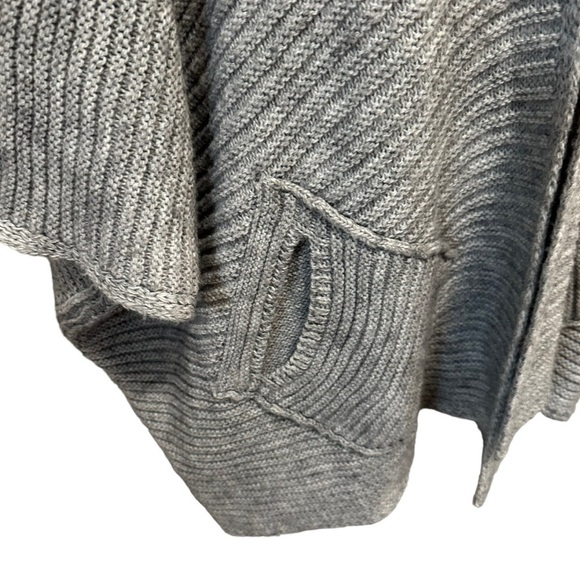 COCOGIO Italian Open Front Cardigan Sweater Silver Grey One Size Fits All - Picture 3 of 7